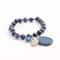 John Bead Sodalite Blue Natural Stone Bracelet with Agate & Lock Charm